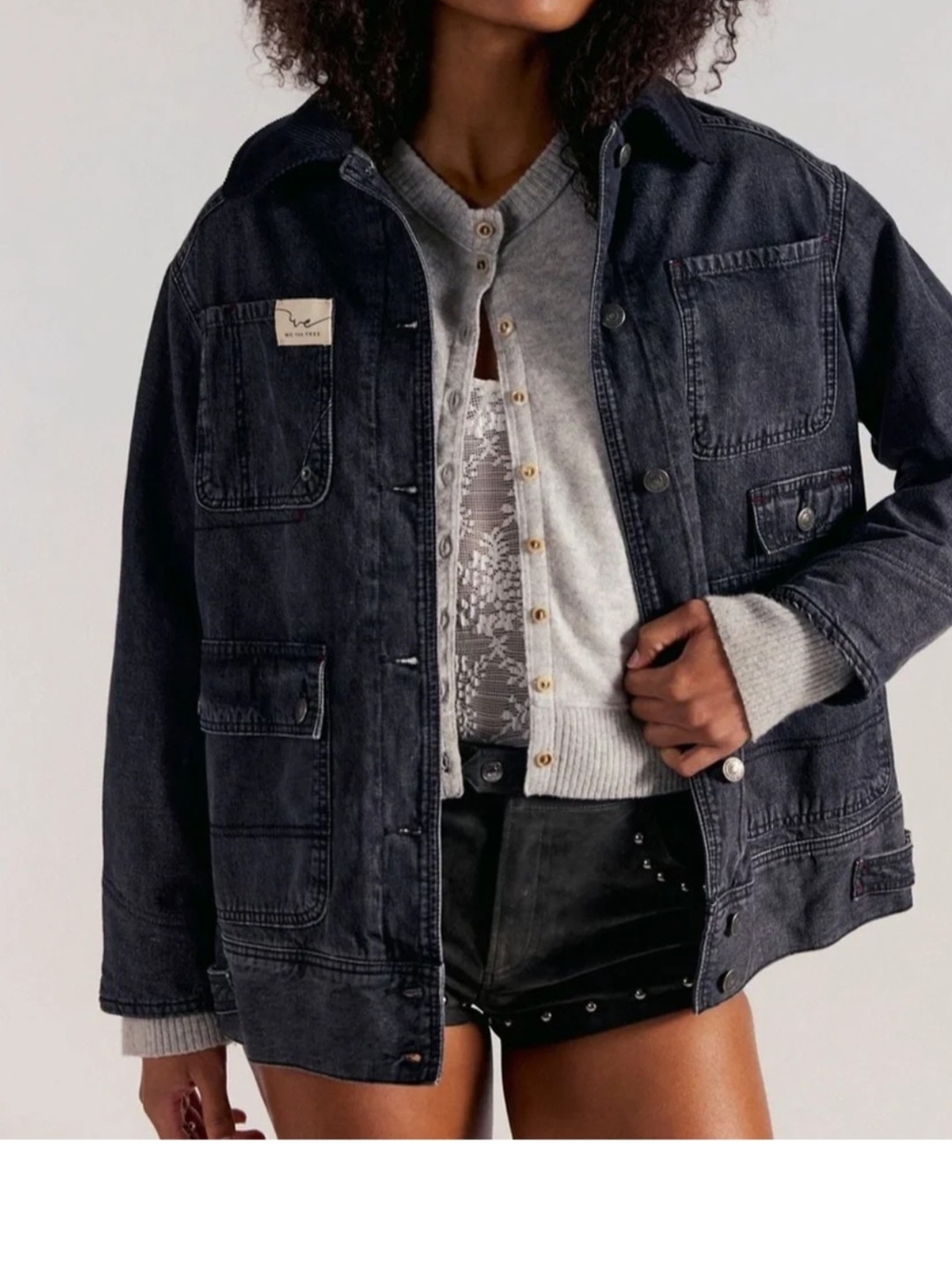 We The Free Denim Sweet Talk Barn Jacket - Picture 3 of 3